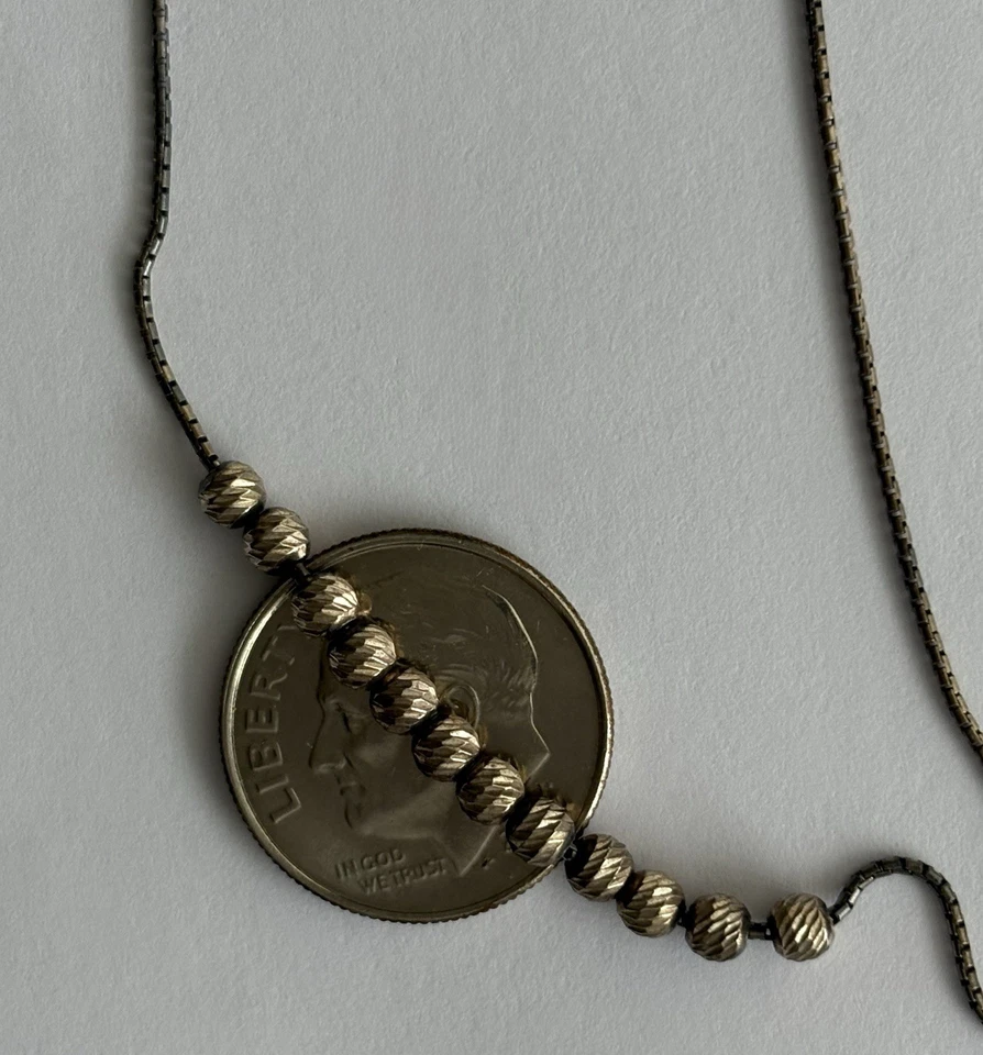 Silpada 925 Sterling Silver Trevi Fountain Necklace N3230 Micro Beaded 20in VTG - Image 4 of 4