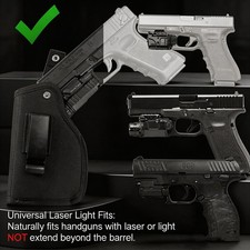 Tactical Ambidextrous IWB OWB Gun Holster for Pistol with Laser Light Attachment