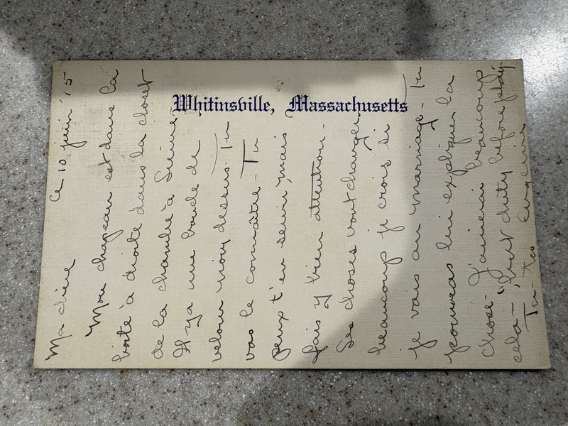 Postcard Whitinsville, Mass. Posted 1915