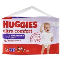 Huggies Pannolini Ultra Comfort Mutandina Tg. 5 12-17kg 34pz