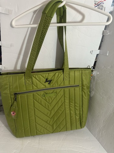New Lug Convertible Carry-all Large Tote Bag-Paddle Grass Green NWOT