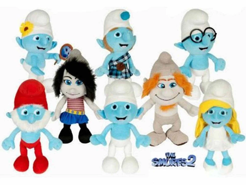 KELLYTOY Smurfs 2 Movie Smurf Gift Collectible Stuffed Plush Toy 8" Plush Doll 5 STYLES