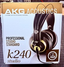 AKG Acoustics K240 Studio Semi-Open Professional Headphones, Excellent Condition