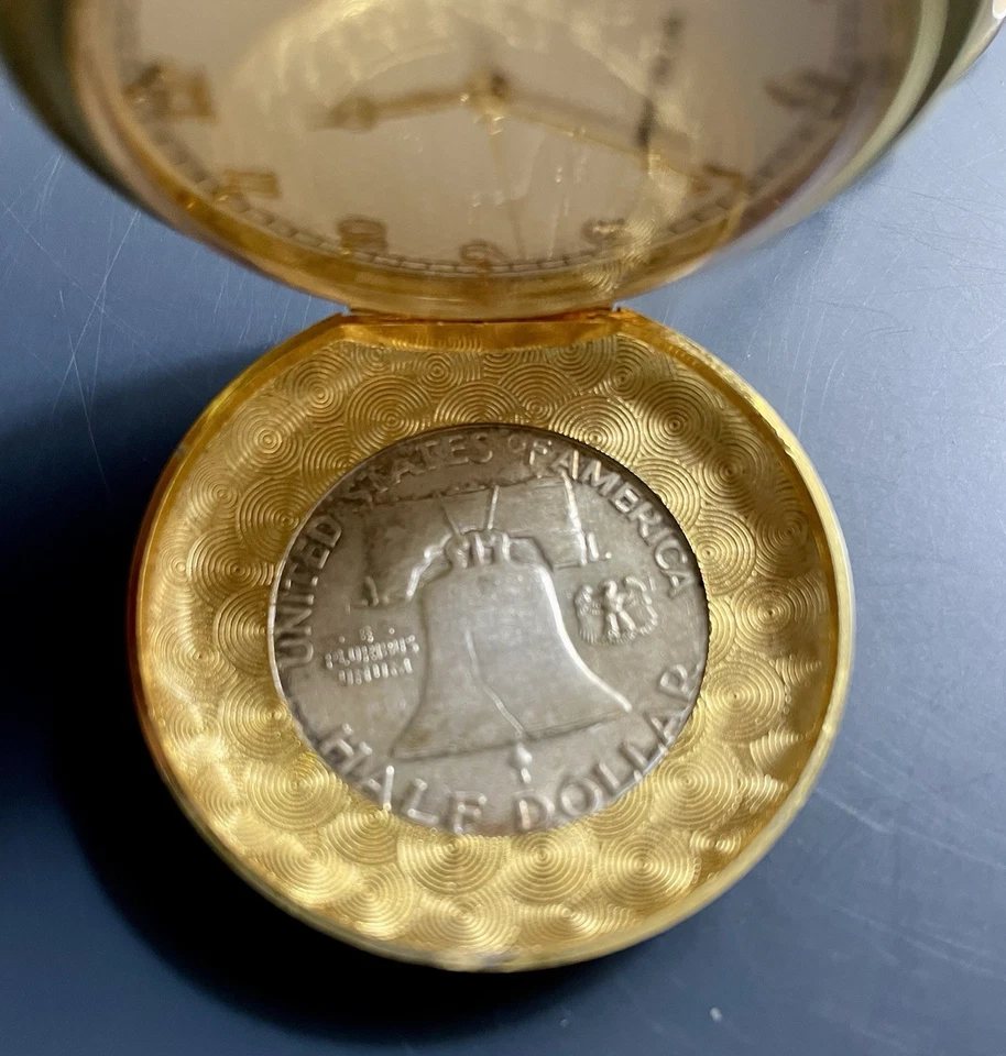U.S. 1952 Half Dollar Pocket Watch, new battery installed | Free Shipping - Image 4 of 4