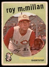 1959 TOPPS ROY MCMILLAN CINCINNATI REDLEGS #405 VG