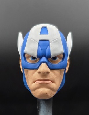 Marvel Legends Custom Ultimate Captain America Head 1/12 Scale Painted
