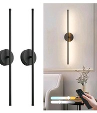 2-PACK Battery Operated Wall Sconces with Remote 3 Color Temps 350 Rotate OB