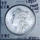 1881 S BU GEM MORGAN SILVER DOLLAR UNC MS+++ U.S. MINT RARE COIN 8451