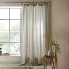 Image of Pineapple Elephant Zanzibar Woven Stripe Voile Curtain Panel