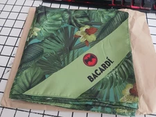6 Bacardi Rum Palm Design Silk Scarfs Bandanas New