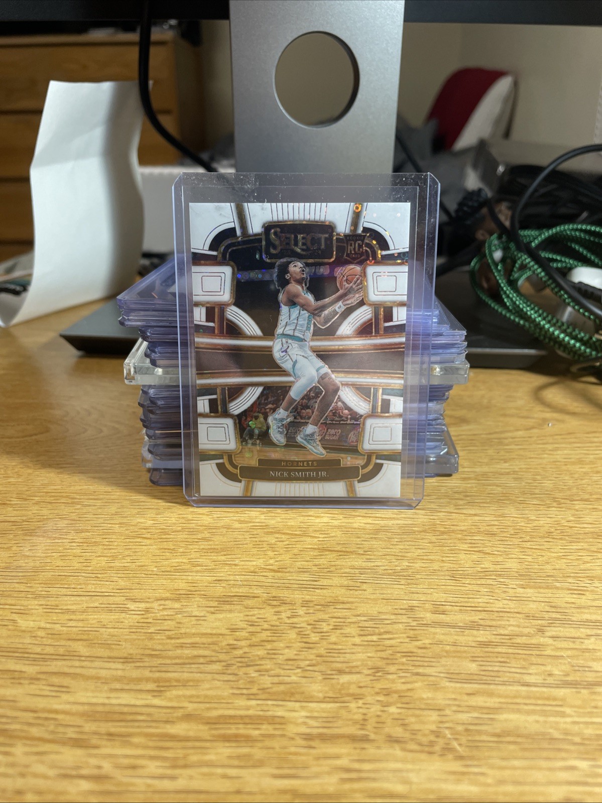 2023-24 Panini Select - Concourse Nick Smith Jr. #89 White Disco Prizm /75 (RC)