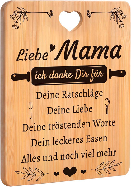 Mama Geschenk, Geschenke FüR Mama - Bambus Schneidebrett Mutter Geschenke | Gebu-image