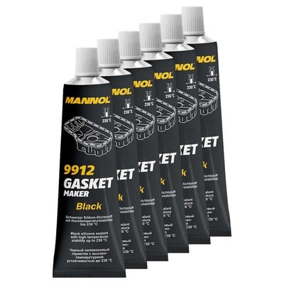Dichtmasse Silikon 6 x 85 g MANNOL 9912 Dichtungsmittel schwarz Dichtung Dicht