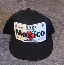 Mexico Trucker Hat Adjustable Mesh Black Whit...