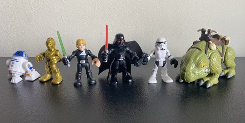 STAR WARS Galactic Heroes Imaginext Action Figure Lot of 6! C-3PO / R2-D2