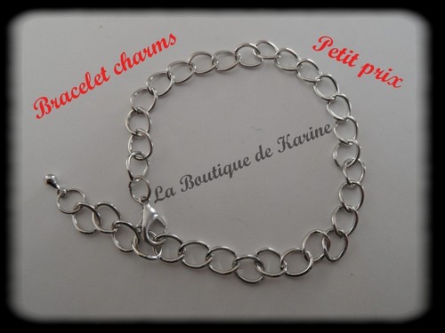 Pulsera Cadena Charms Metal Plateado Creation Joyas | eBay