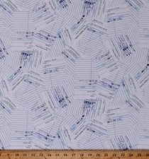 Cotton Library Cards Books Notecards Librarian Fabric Print by the Yard D582.64