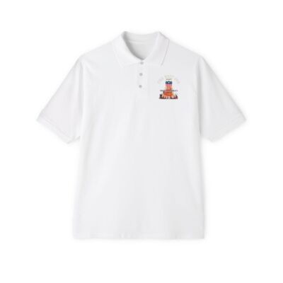 Men's Piqué Polo - The Best Job I ever had - Adjutant General Corps w White Txt
