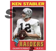 1971 STCC #271 Ken Stabler Oakland Raiders Alabama Topps HOF Custom