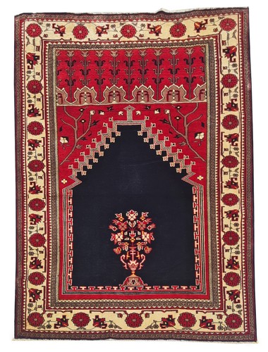 Amazing Hand Knotted Vintage Bokhara Jhaldar Wool Area Rug 6 x 4 Ft (920 Ger-4) - 第 1/9 張圖片