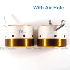 2pcs Aluminum wire 76.2 Core Bass Voice Coil 76.2mm Subwoofer 8OHM Speaker