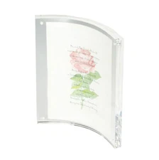 4 x 6 Magnetic Picture Frame for Tabletop, Curved Box - Clear Acrylic 19188