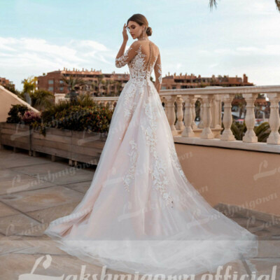 sheer overlay wedding dress Elisabetta Polignano White Sheer Overlay A-Line Bridal Gown