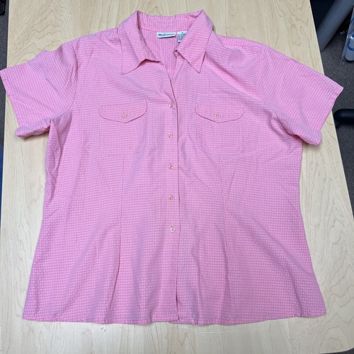Vintage Apparenza Bluse Top Damen Größe XL kurzärmelig pink