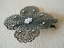 Vintage Metal  Faceted Hair Clip Barette / For Repair