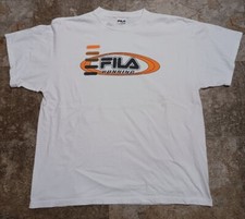 90's Vintage FILA Running White T-Shirt Size XL 24" x 30"
