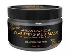 Black Skin Treatment Mask 4 Ounce Clarifies and Soothes Blemish Prone Skin