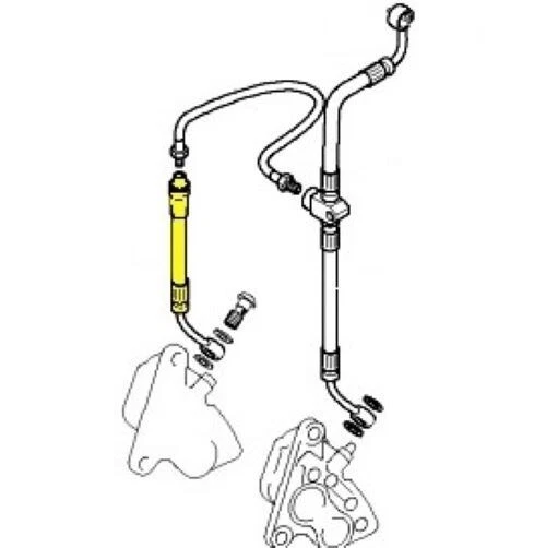 Manguera de freno delantera trenzada de acero BMW K1200LT, R1200C; 34322331462 / Manguera de freno462SS Foto 4 de 4