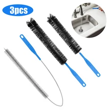 3 PCS Drain Pipe Cleaning Brush Set – Flexible Sink  Bathtub Clog Remover Tools