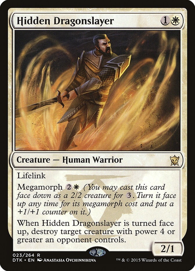 Played MTG Hidden Dragonslayer Dragons of Tarkir DTK R 23