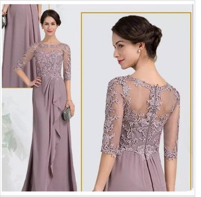 half sleeve mother of the bride dresses long