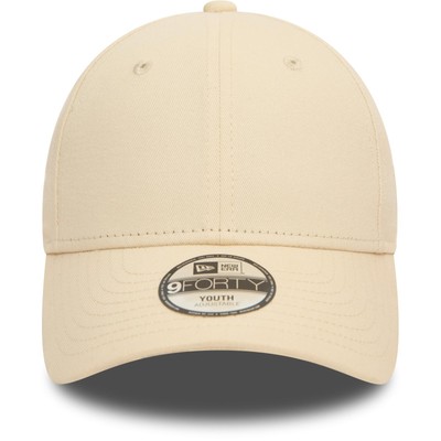 New Era Kids 9FORTY Adjustable Hat Curved Visor Cap - Light Beige - 4-6 Yrs