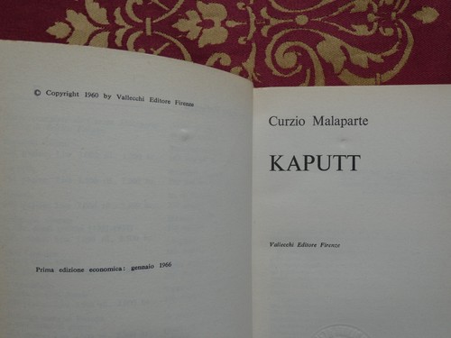 Kaputt Curzio Malaparte vallecchi prima ed. economica 1966 - Foto 5 di 5