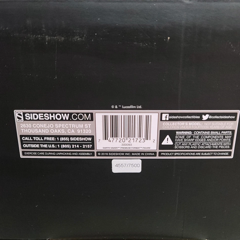 STAR WARS Darth Vader Lord of the Sith Sideshow Collectible Premium Format 2016 - Image 3 of 3