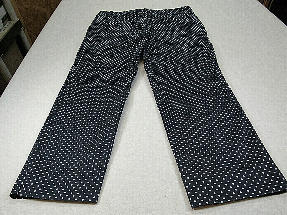 Pantalones cortos ANN TAYLOR azul marino/blanco a lunares Cambridge para mujer [33W 25L] Foto 2 de 4