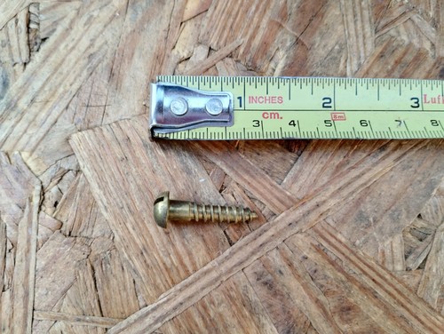 Old Vintage Box of 100 Round Head MADE IN USA Solid Brass Wood Screws 1" #12 - Picture 3 of 3