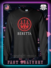 New BERETTA Firearms Guns Logo Men's Long Sleeve T-Shirt American issaca Tees