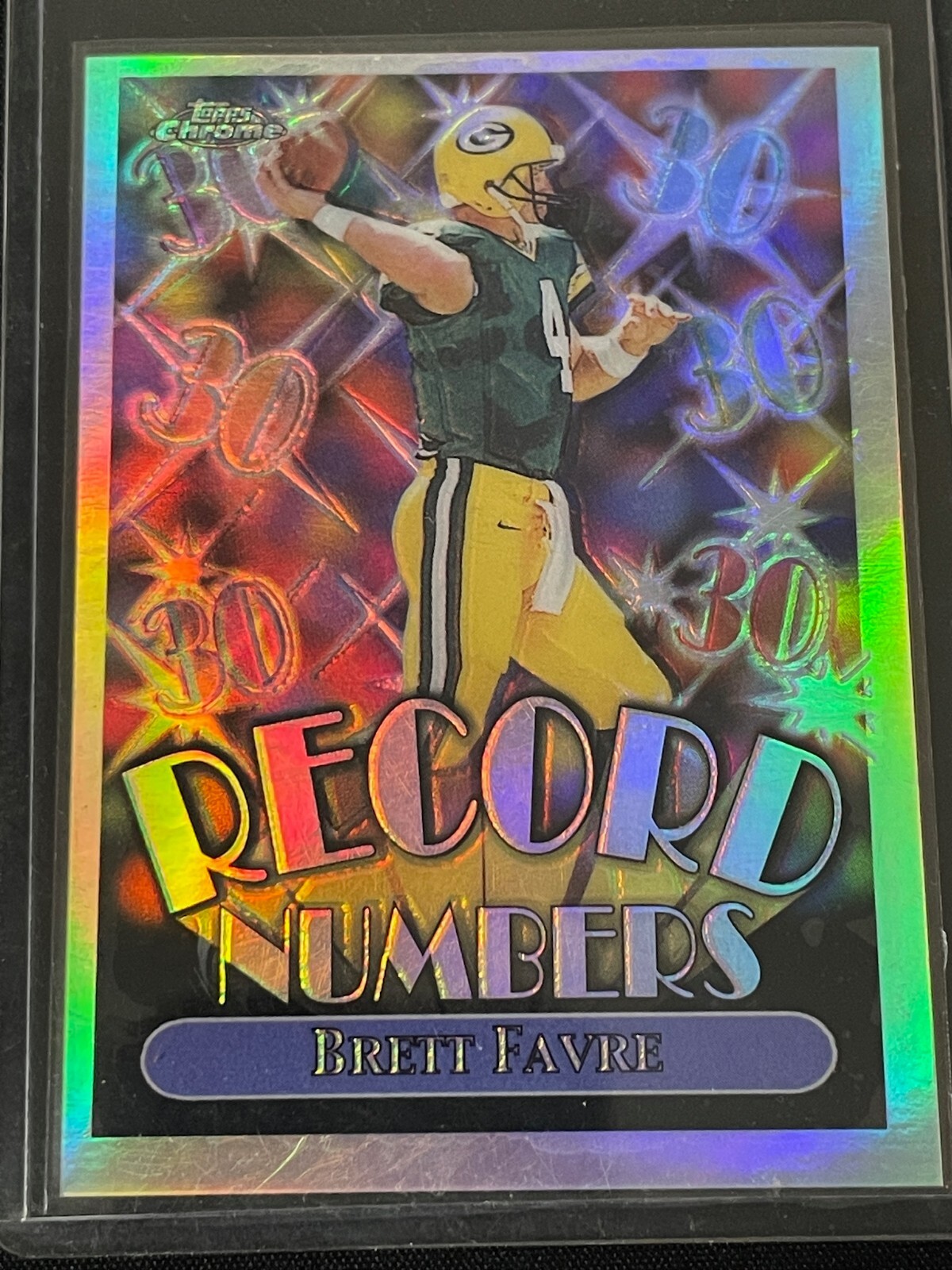 1999 Topps Chrome Record Numbers Refractor Brett Favre #RN6 HOF Packers