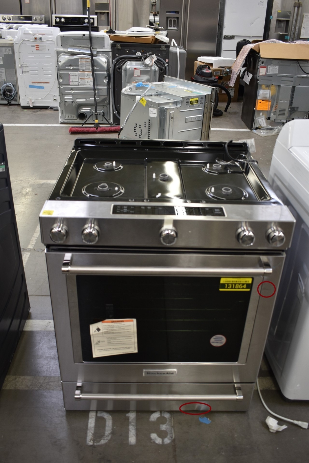 KitchenAid KSGG700ESS 30" Stainless SlideIn 5 Burner Gas Range NOB