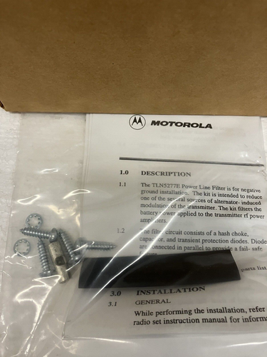 Motorola TLN5277E 2-Way Radio Power Line Filter - Picture 8 of 10