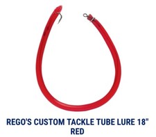 18” Red Rego Tube Lure striper Fishing Bait. Trolling