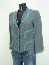 EMPORIO ARMANI BLAZER GR 36 / GRAU - BLAU & NEUWERTIG - MIT SEIDE   ( O 2059 )