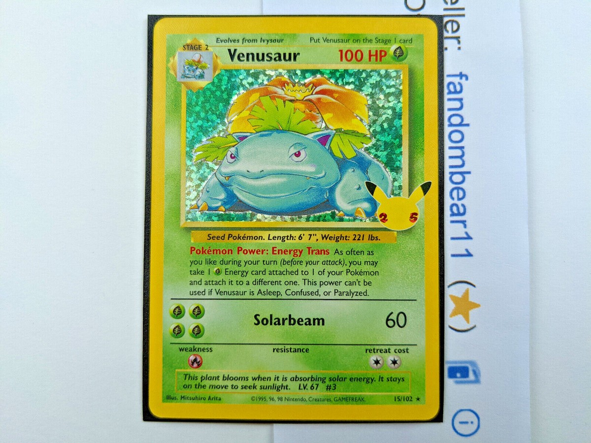 Venusaur ポケモンカード #15/102 Venusaur 15/102 PSA 9 Base Set Holo Pokemon Card | eBay
