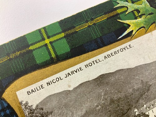 Bailie Nicol Jarvie Hotel Aberfoyle Gordon Scotland Postcard 1916 Ontario HH449 - Picture 4 of 9