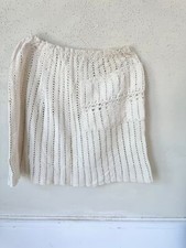26 waist MENDS Repairs Vintage Skirt White French crocheted slip handmade cotto