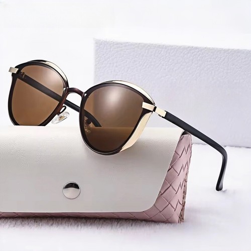 Vintage Retro Polarized Sunglasses Women's Cat Eye Ladies Large Mirrored UV400 - Picture 27 of 32